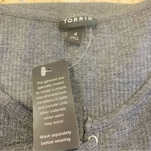 Torrid Gray Lace and Go Tank Size 4 - Picture 7 of 10
